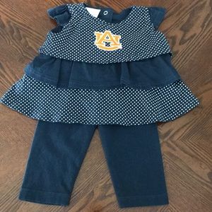Size 6 months Auburn University cheer outfit